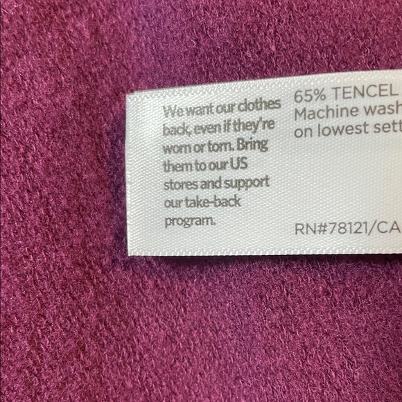 Eileen Fisher Rich Burgundy Long Sleeve Top - Picture 7 of 9